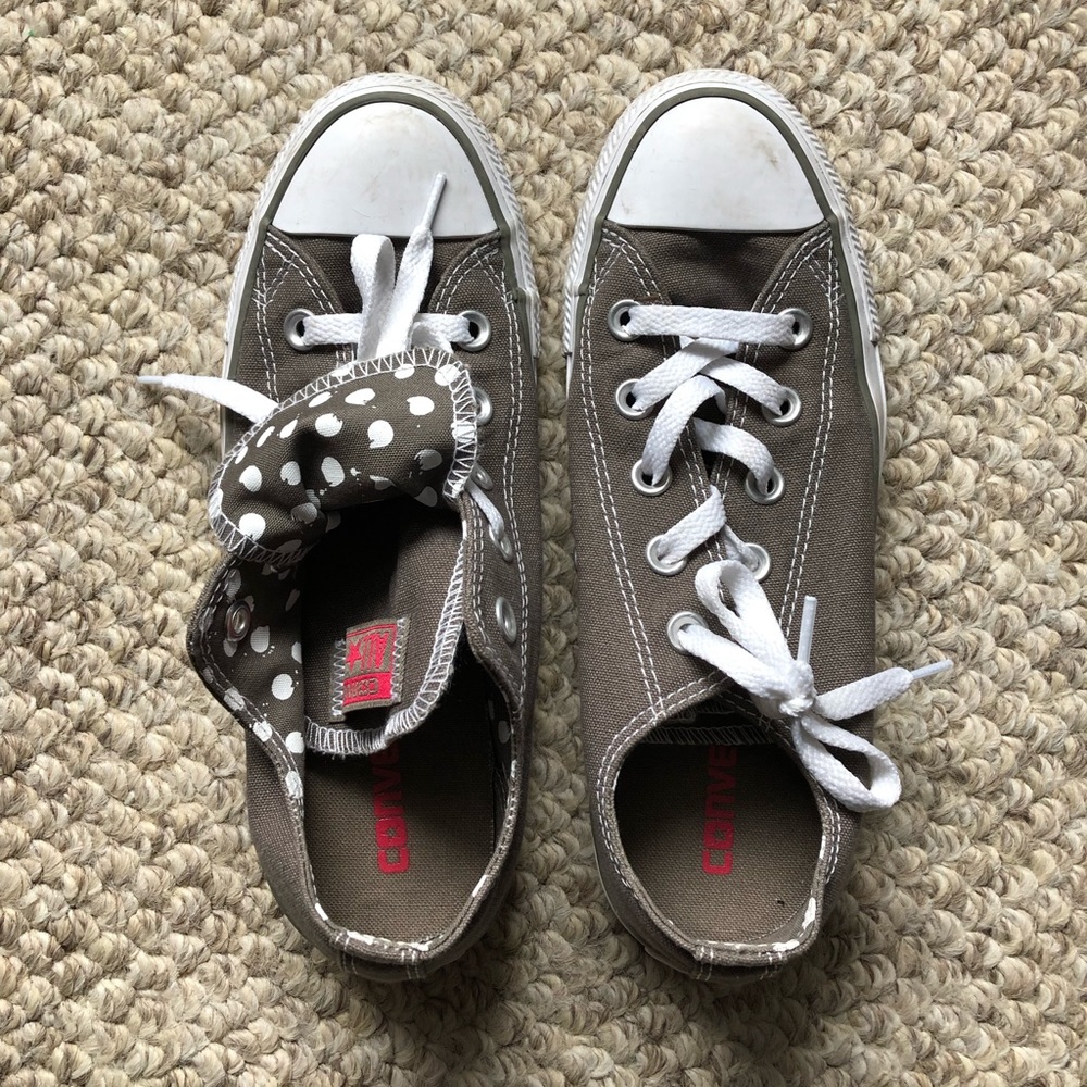Grey Polka Dot Converse